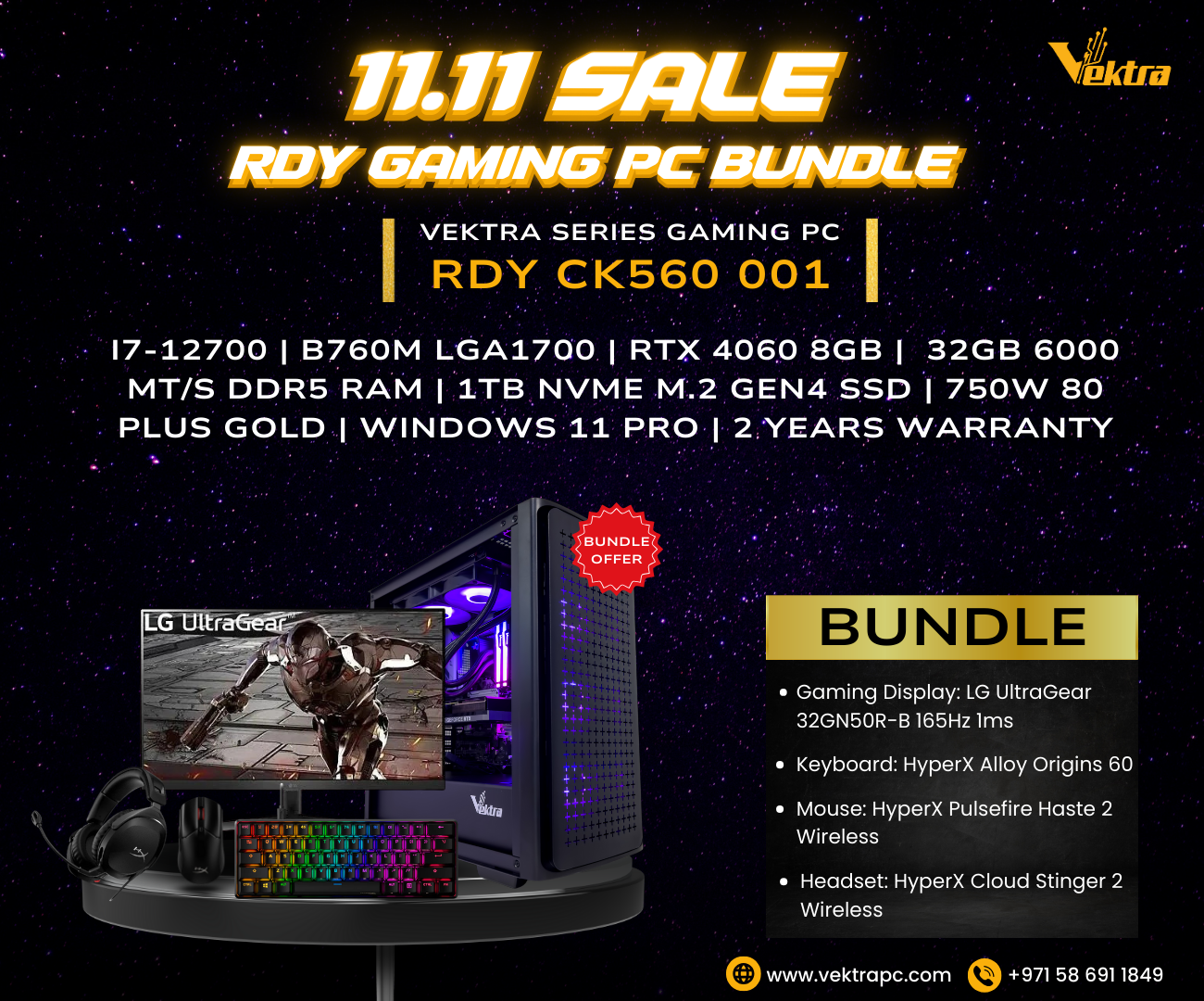 Vektra RDY CK560 Gaming PC Bundle 001