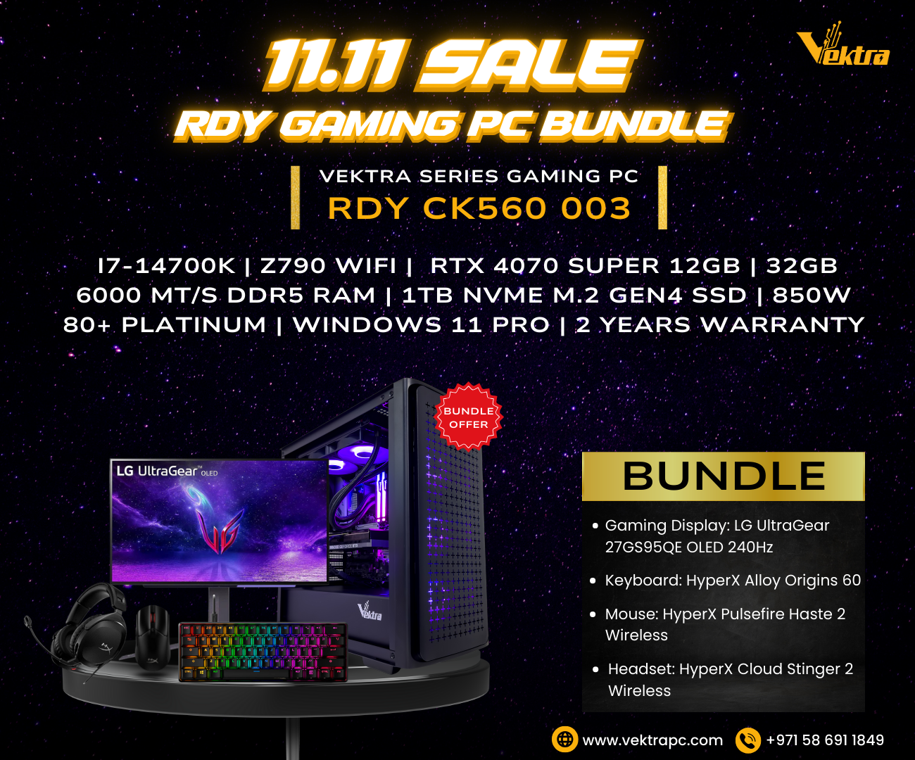 Vektra RDY CK560 Gaming PC Bundle 003