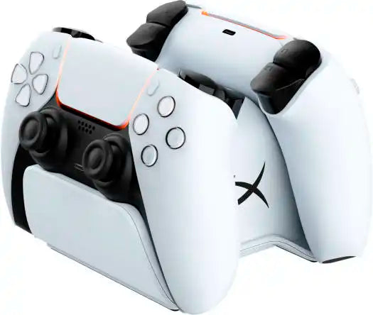 HyperX ChargePlay Duo Controller Charging Station For PS5, Charge Two DualSense Controllers, Compact and Sleek Design, White | 51P68AA