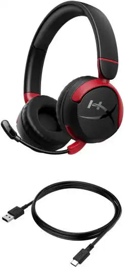 HyperX Cloud Mini, Wireless Gaming Headset, Microphone, Immersive Audio, Comfortable And Lightweight, BT 5.3, 25 Hours Battery Life, Volume Level Below 85 dB, For Ages 8-12, Black | 7G8F1AA