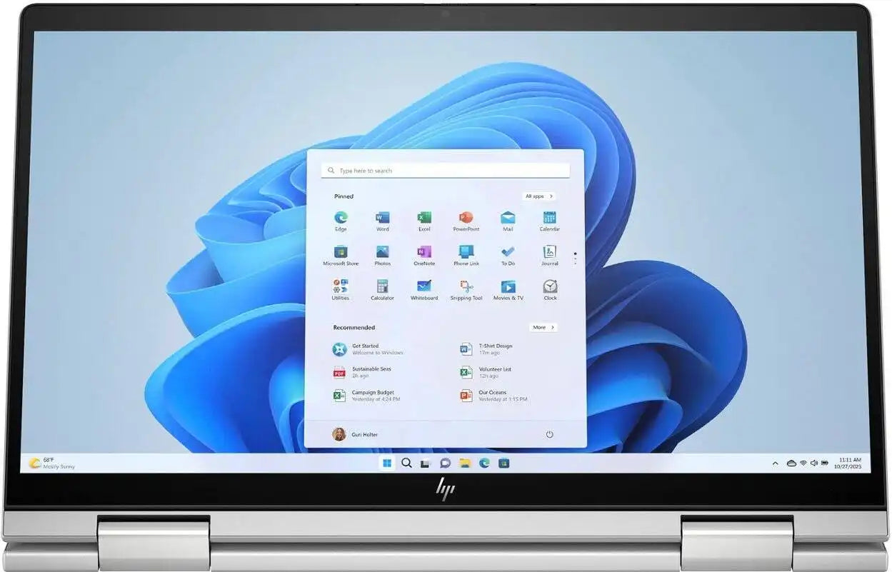 كمبيوتر محمول HP Envy X360 14-es1023dx 2 في 1، شاشة لمس FHD IPS مقاس 14 بوصة، معالج Intel Core 7 150U، ذاكرة وصول عشوائي 16 جيجابايت، قرص SSD سعة 512 جيجابايت، رسومات Intel Iris Xe، لوحة مفاتيح إنجليزية، نظام التشغيل Windows 11 Home، فضي | 9R8R3UA