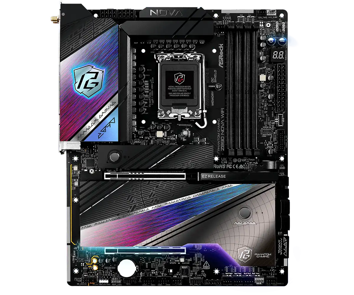 ASRock PHANTOM GAMING Z890 Nova WiFi LGA1851 Socket Gaming Motherboard