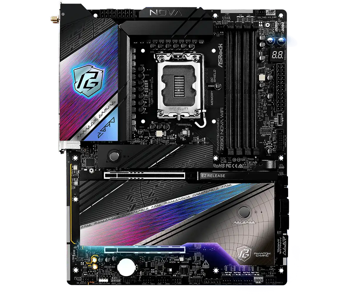 ASRock PHANTOM GAMING Z890 Nova WiFi LGA1851 Socket Gaming Motherboard