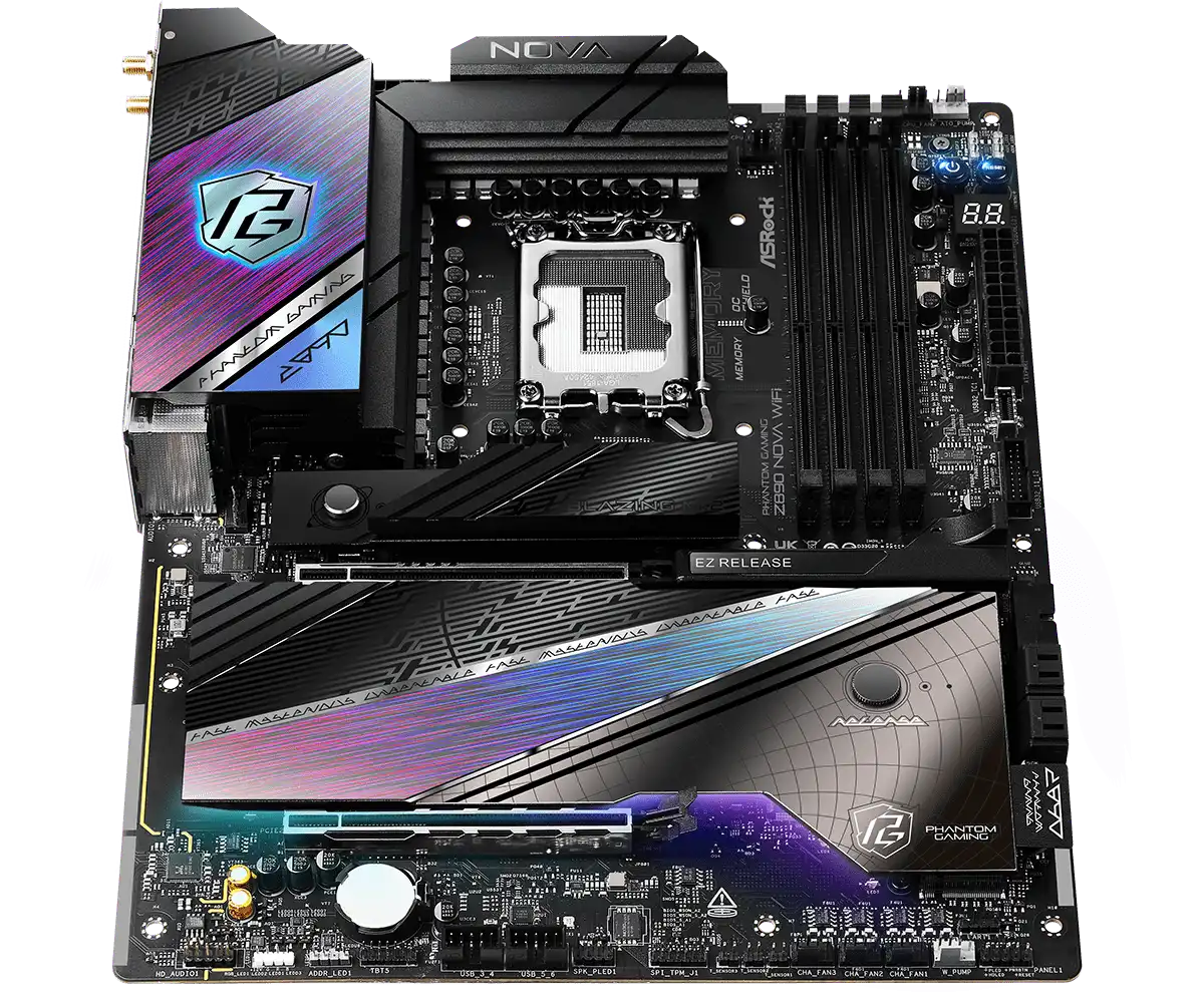 ASRock PHANTOM GAMING Z890 Nova WiFi LGA1851 Socket Gaming Motherboard