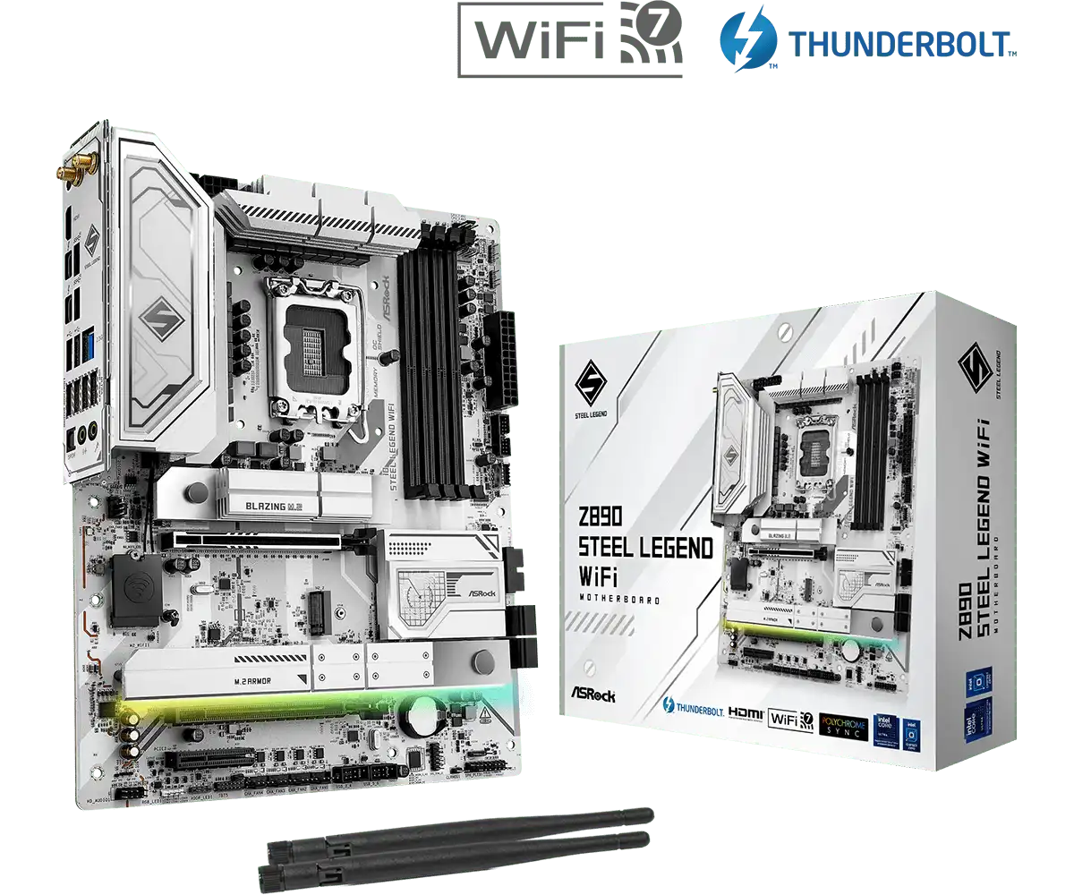 ASRock Z890 Steel Legend WiFi LGA1851 Socket Gaming Motherboard