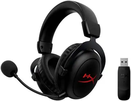 HyperX Cloud II Core Wireless Gaming Headphones, 53mm with Neodymium Magnets Dynamic Drivers, Electret Condenser Microphone, Bi-Directional, Noise-Cancelling Polar Pattern, Black | 6Y2G8AA