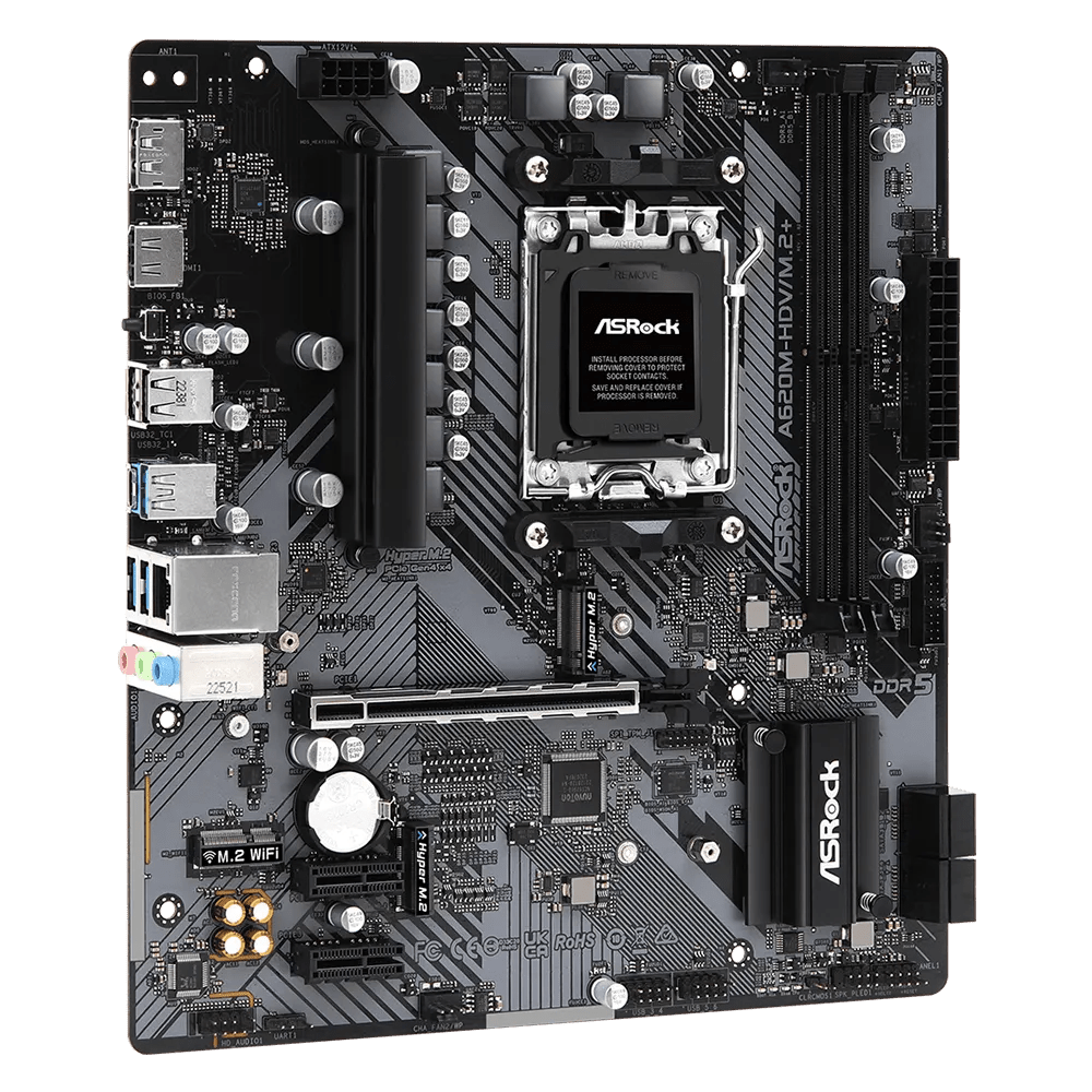 ASRock A620M - HDV/M.2+ 600 Series AMD Motherboard | 90 - MXBLK0 - A0UAYZ | - Vektra Computers LLC