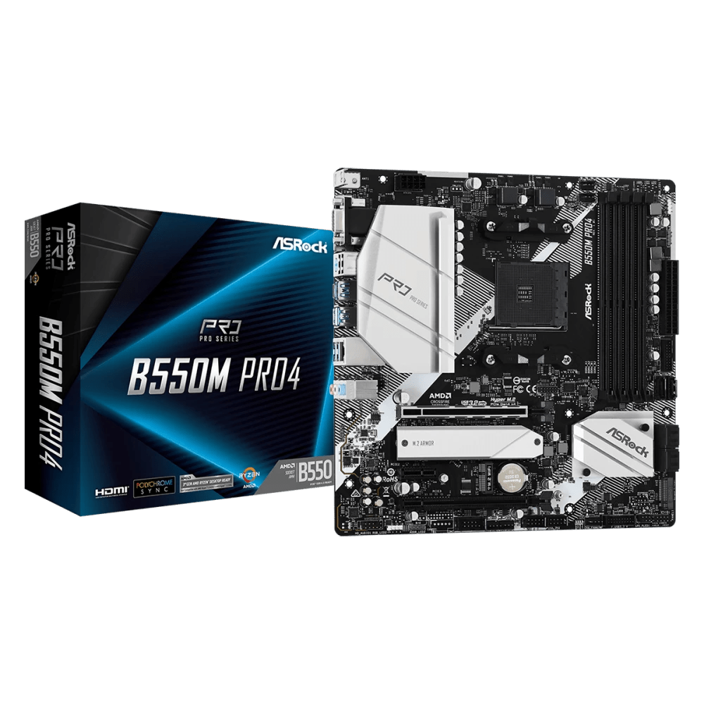 ASRock B550M Pro4 AMD 500 Series mATX Motherboard - Vektra Computers LLC