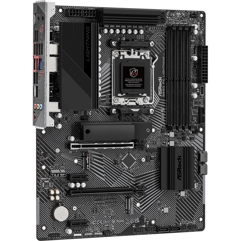 ASRock B650 PG Lightning AMD 600 Series ATX Motherboard | 90 - MXBK20 - A0UAYZ | - Vektra Computers LLC