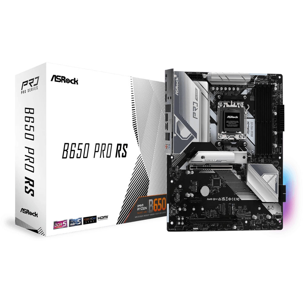 ASRock B650 Pro RS AMD 600 Series ATX Motherboard | 90 - MXBL10 - A0UAYZ | - Vektra Computers LLC