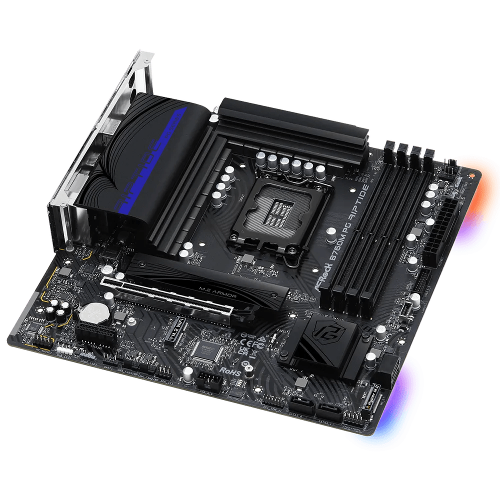 ASRock B760M PG Riptide Intel 700 Series mATX Motherboard | 90 - MXBL60 - A0UAYZ | - Vektra Computers LLC