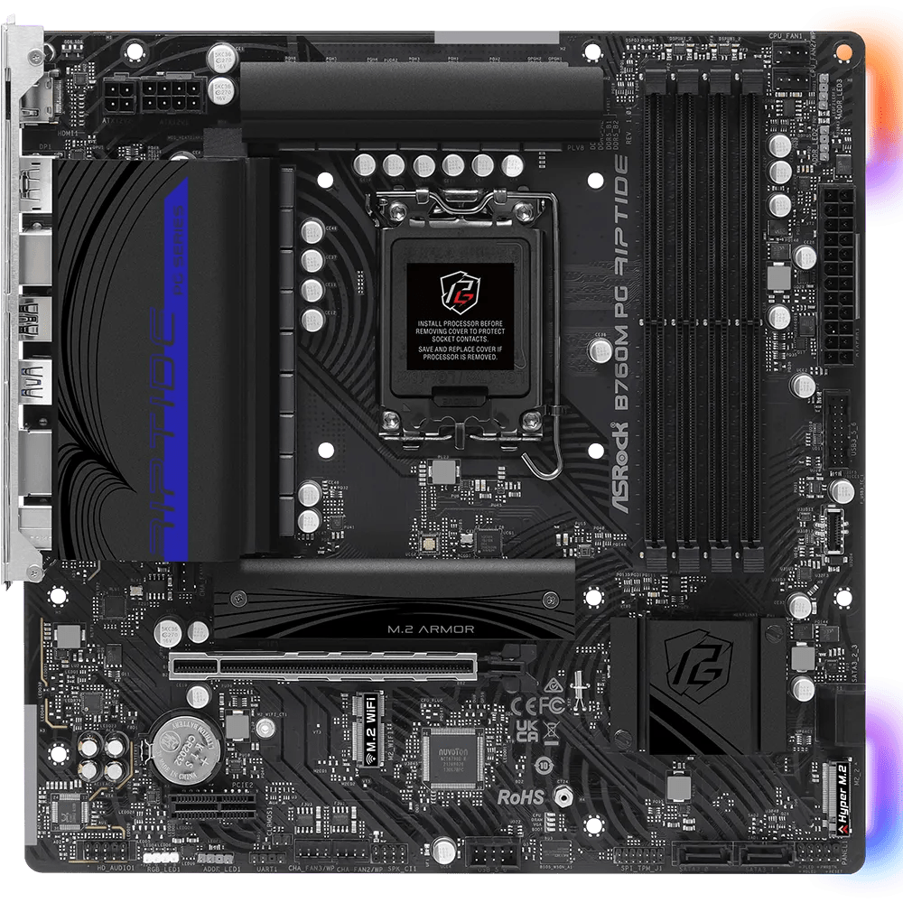 ASRock B760M PG Riptide Intel 700 Series mATX Motherboard | 90 - MXBL60 - A0UAYZ | - Vektra Computers LLC