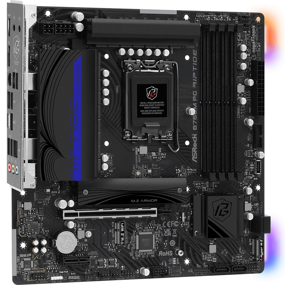 ASRock B760M PG Riptide Intel 700 Series mATX Motherboard | 90 - MXBL60 - A0UAYZ | - Vektra Computers LLC