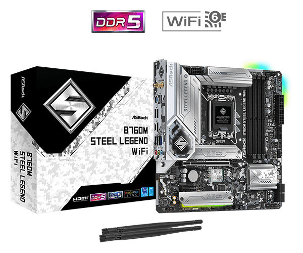 Asrock B760M Steel Legend WiFi | 90 - MXBL70 - A0UAYZ - 4710483941795 - Vektra Computers LLC