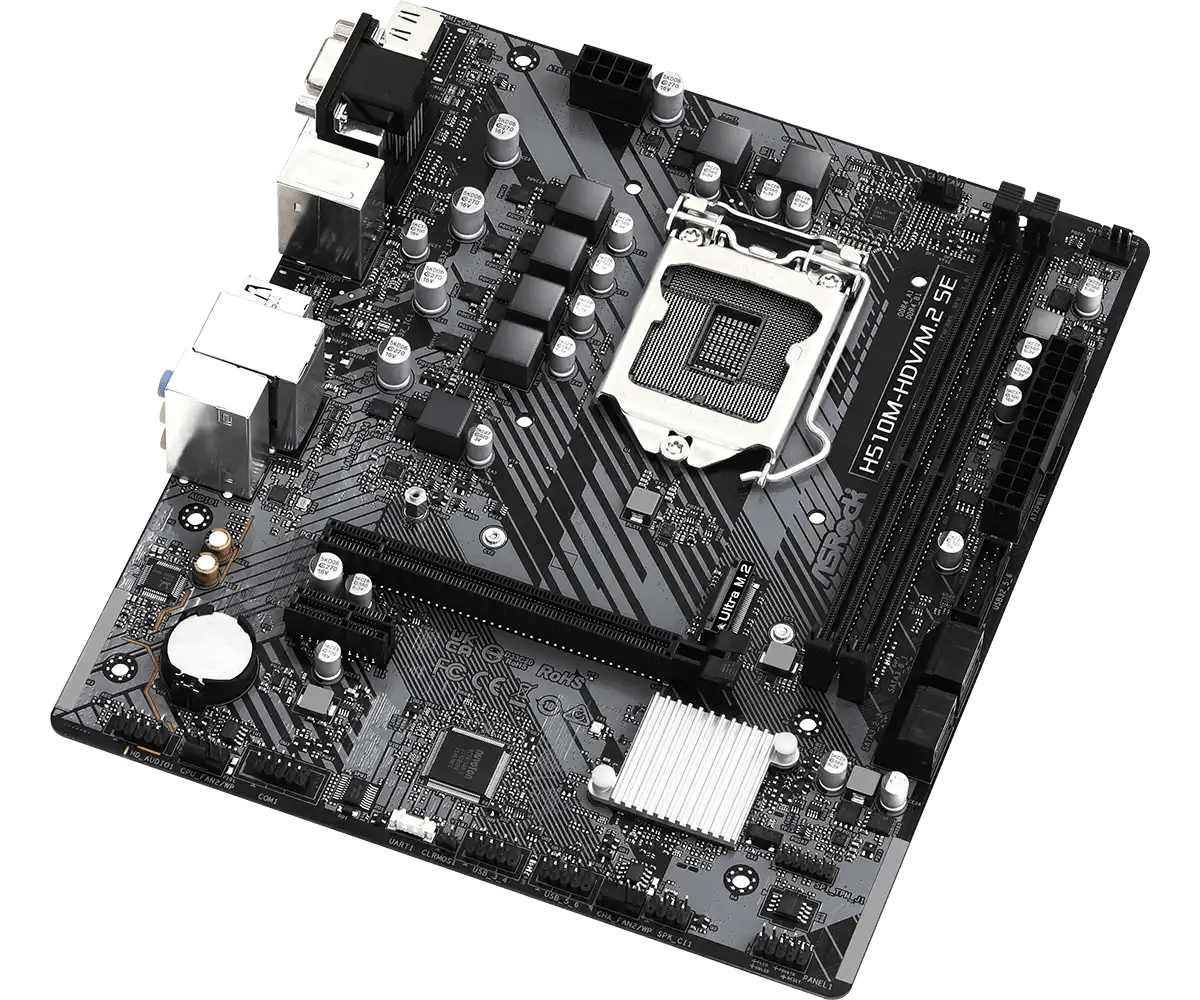 ASRock H510M - HDV/M.2 SE LGA 1700 Socket Intel Motherboard | 90 - MXBM00 - A0UAYZ - Vektra Computers LLC