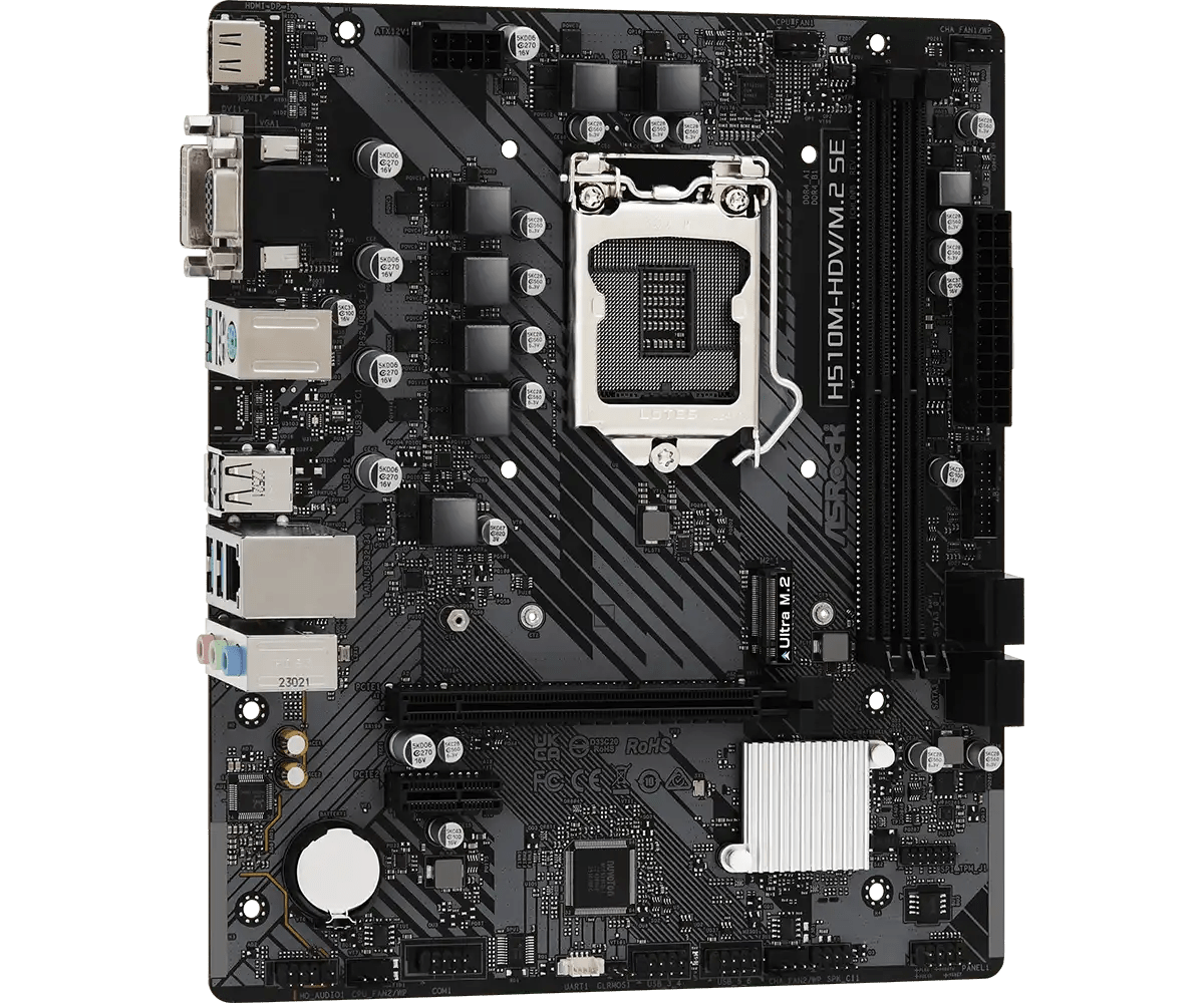 ASRock H510M - HDV/M.2 SE LGA 1700 Socket Intel Motherboard | 90 - MXBM00 - A0UAYZ - Vektra Computers LLC