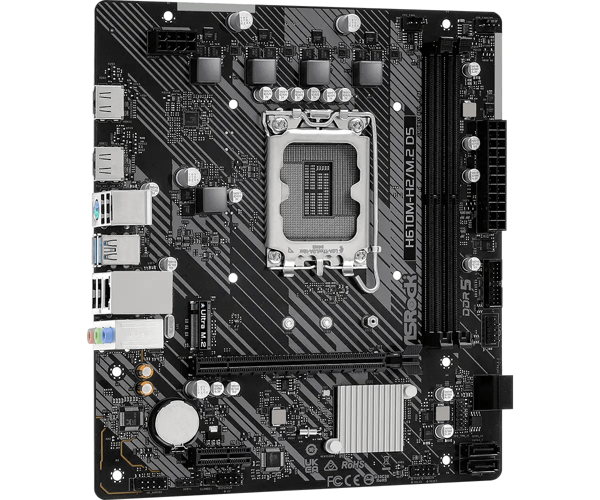 ASRock H610M - H2/M.2 D5 LGA1700 Socket Intel Motherboard | 90 - MXBML0 - A0UAYZ - Vektra Computers LLC