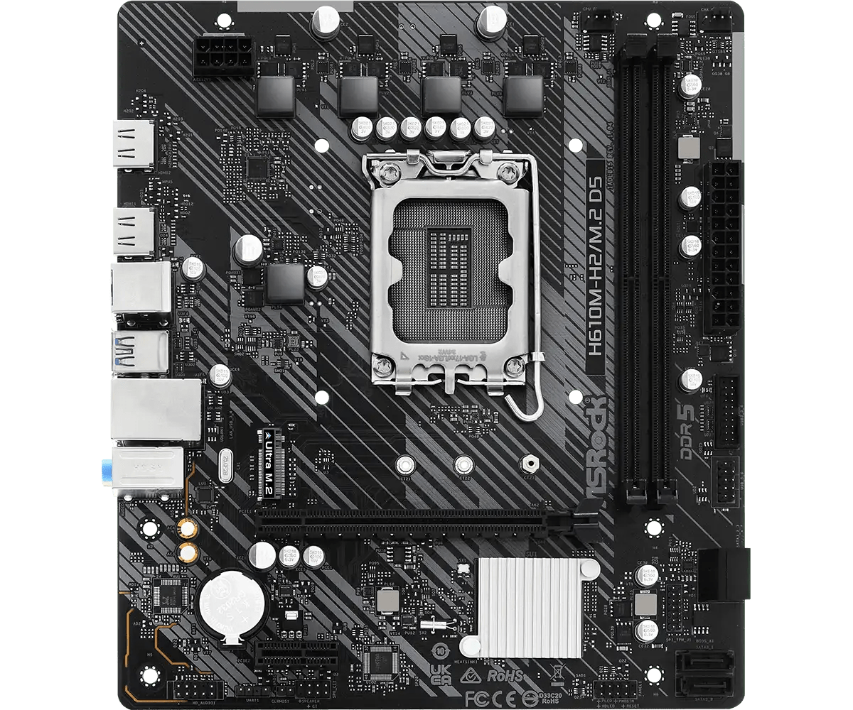 ASRock H610M - H2/M.2 D5 LGA1700 Socket Intel Motherboard | 90 - MXBML0 - A0UAYZ - Vektra Computers LLC