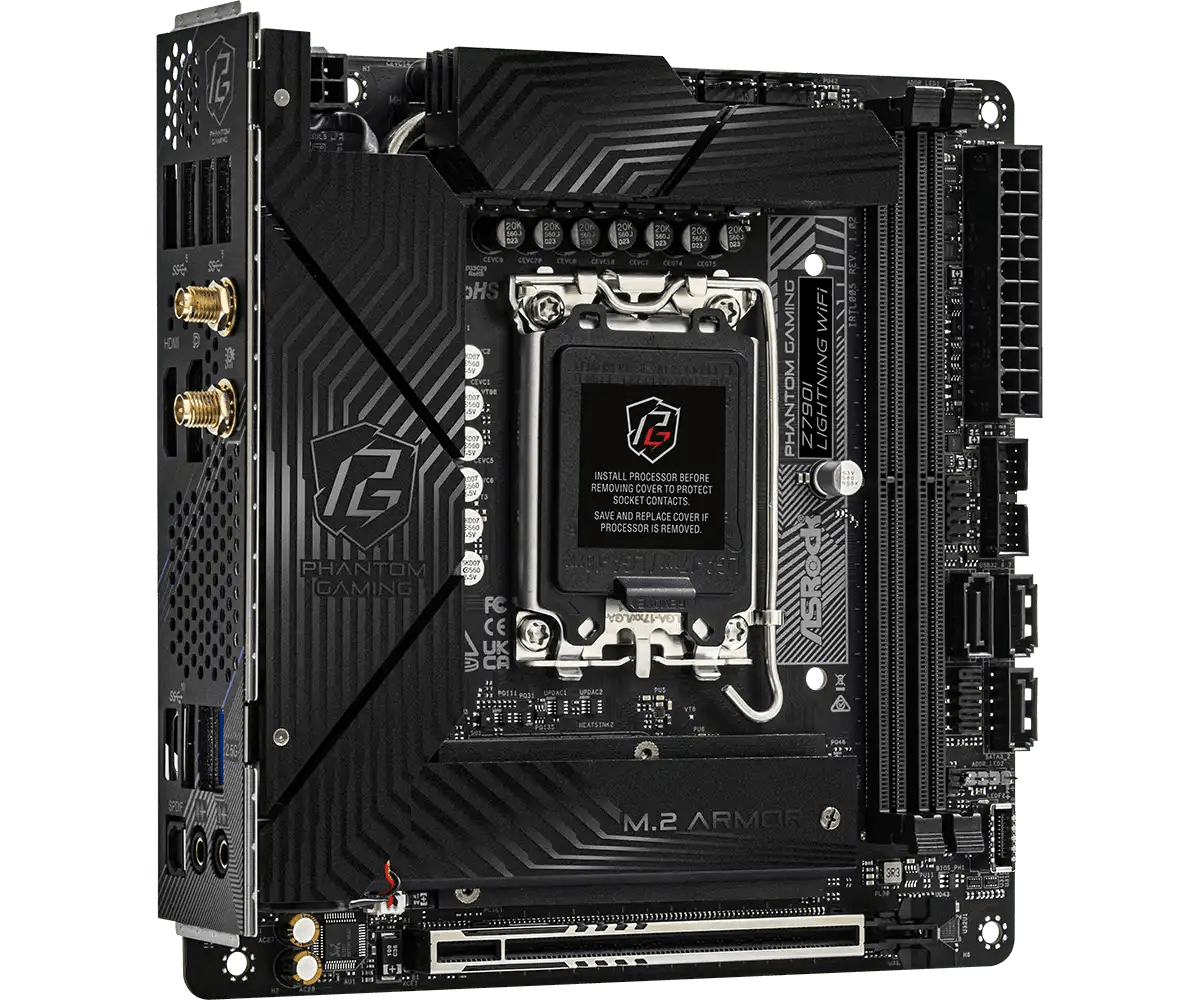 ASRock PHANTOM GAMING Z790I Lightning WiFi Intel LGA1700 Gaming Motherboard | 1190 - MXBNM0 - A0UAYZ - 4710483946660 - Vektra Computers LLC