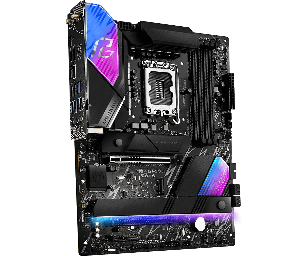 ASRock PHANTOM GAMING Z890 Lightning WiFi LGA1851 Socket Gaming Motherboard - Vektra Computers LLC