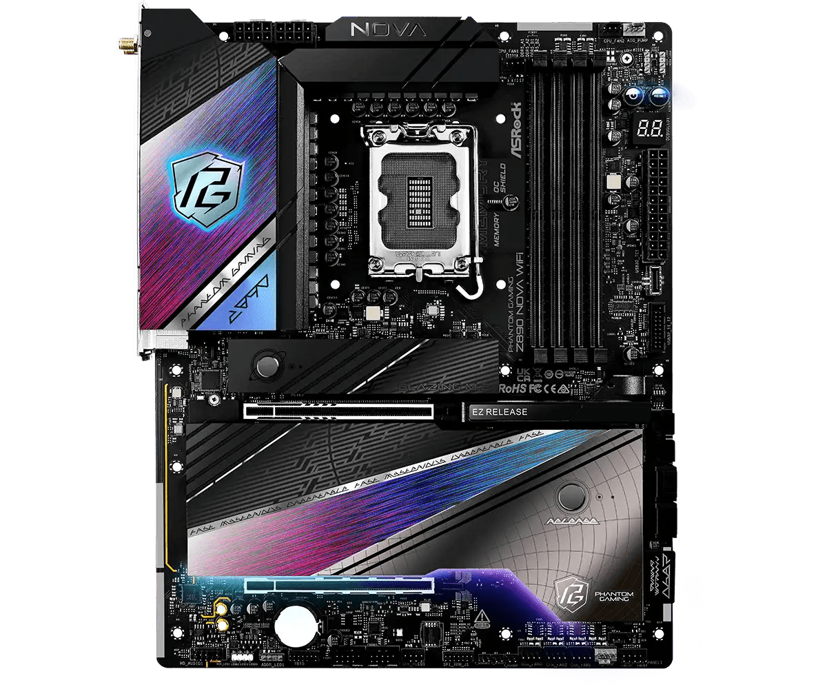 ASRock PHANTOM GAMING Z890 Nova WiFi LGA1851 Socket Gaming Motherboard - Vektra Computers LLC