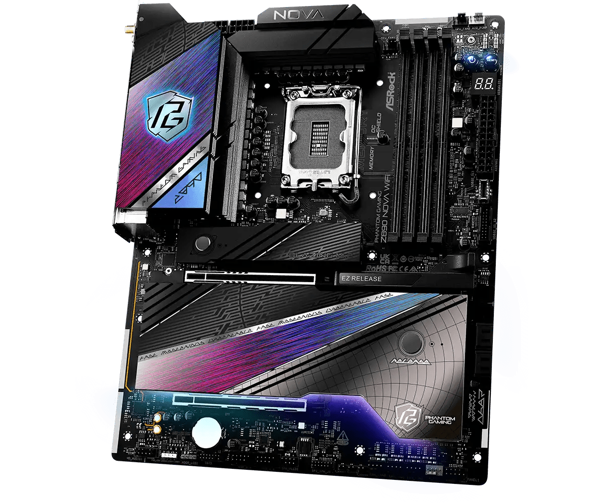 ASRock PHANTOM GAMING Z890 Nova WiFi LGA1851 Socket Gaming Motherboard - Vektra Computers LLC