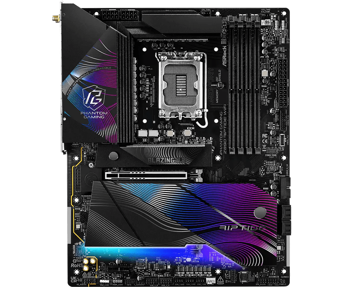 ASRock PHANTOM GAMING Z890 Riptide WiFi LGA1851 Socket Gaming Motherboard - Vektra Computers LLC