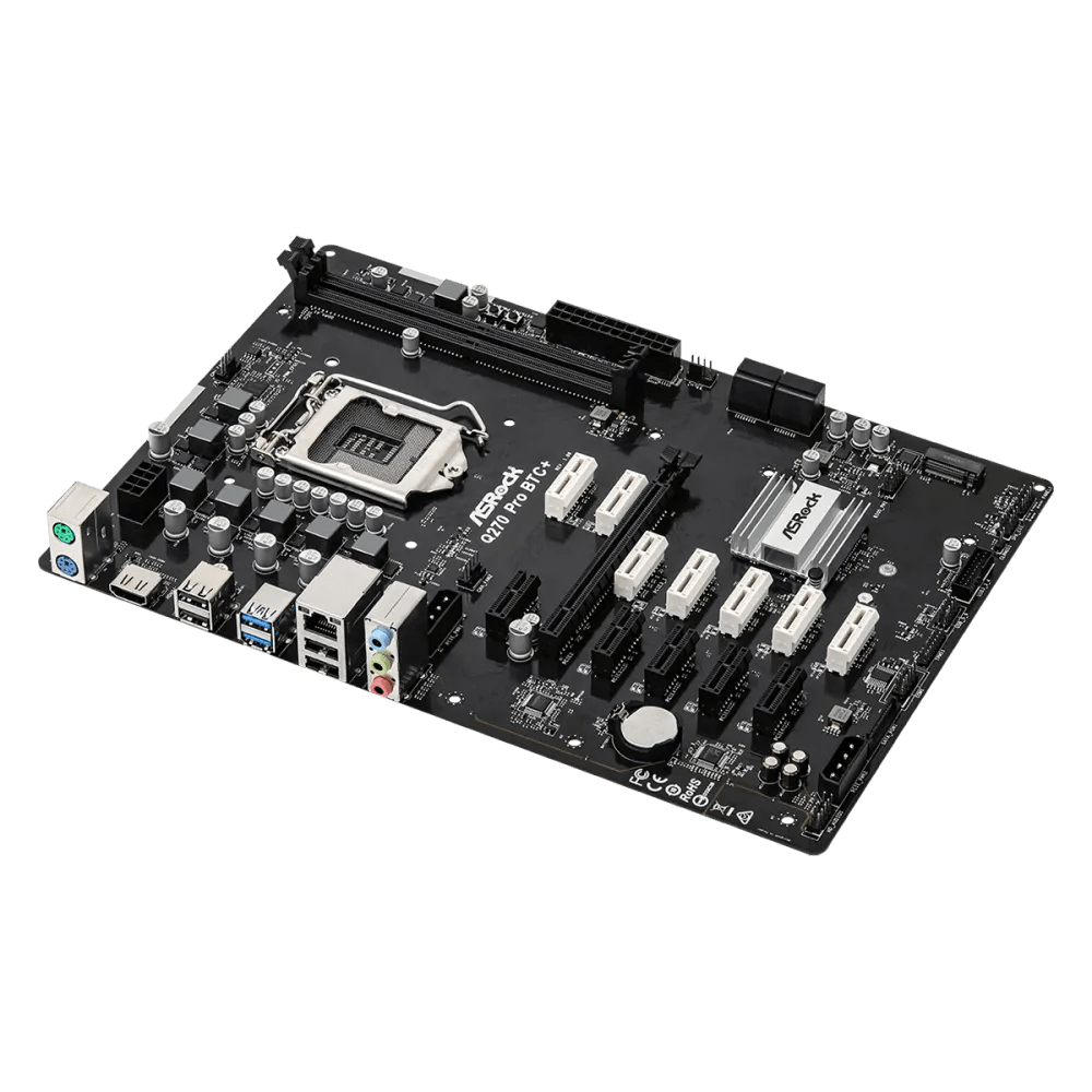 ASRock Q270 Pro BTC+ Intel 200 Series Mining Motherboard | 90 - MXBHM0 - A0UAYZ | - Vektra Computers LLC