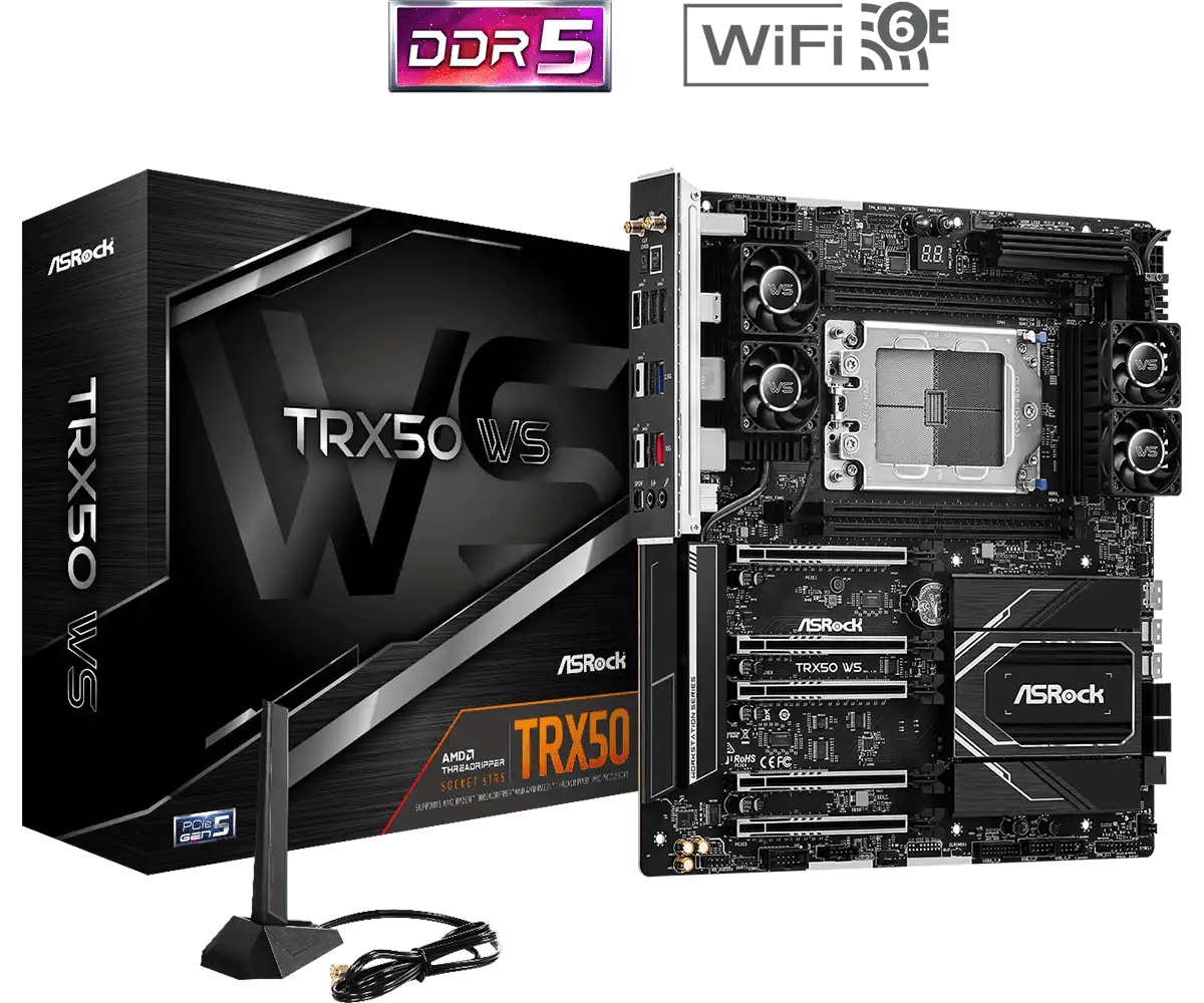 ASRock TRX50 WS for AMD Ryzen Threadripper PRO 7000 & Threadripper 7000 Series | 90 - MXBN40 - A0UAYZ - Vektra Computers LLC