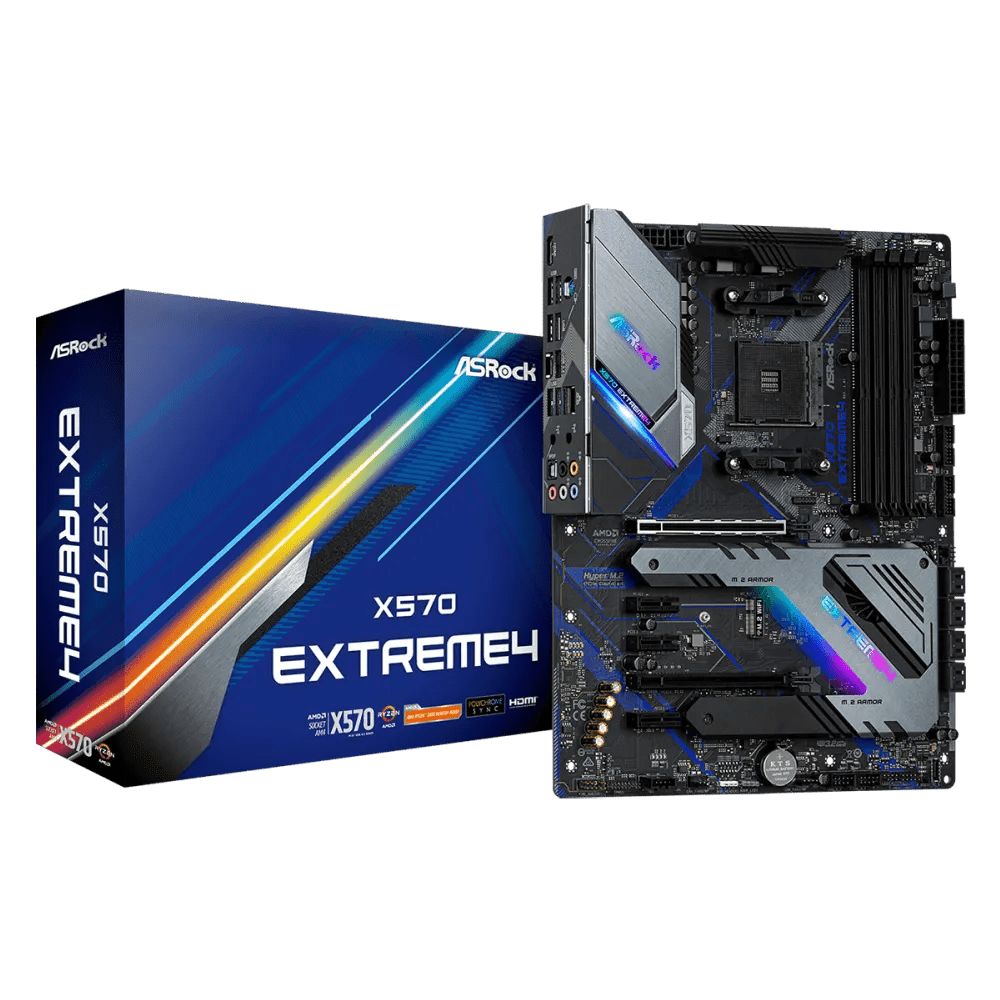 ASRock X570 Extreme4 AMD 500 Series ATX Motherboard | 90 - MXBAP0 - A0UAYZ | - Vektra Computers LLC