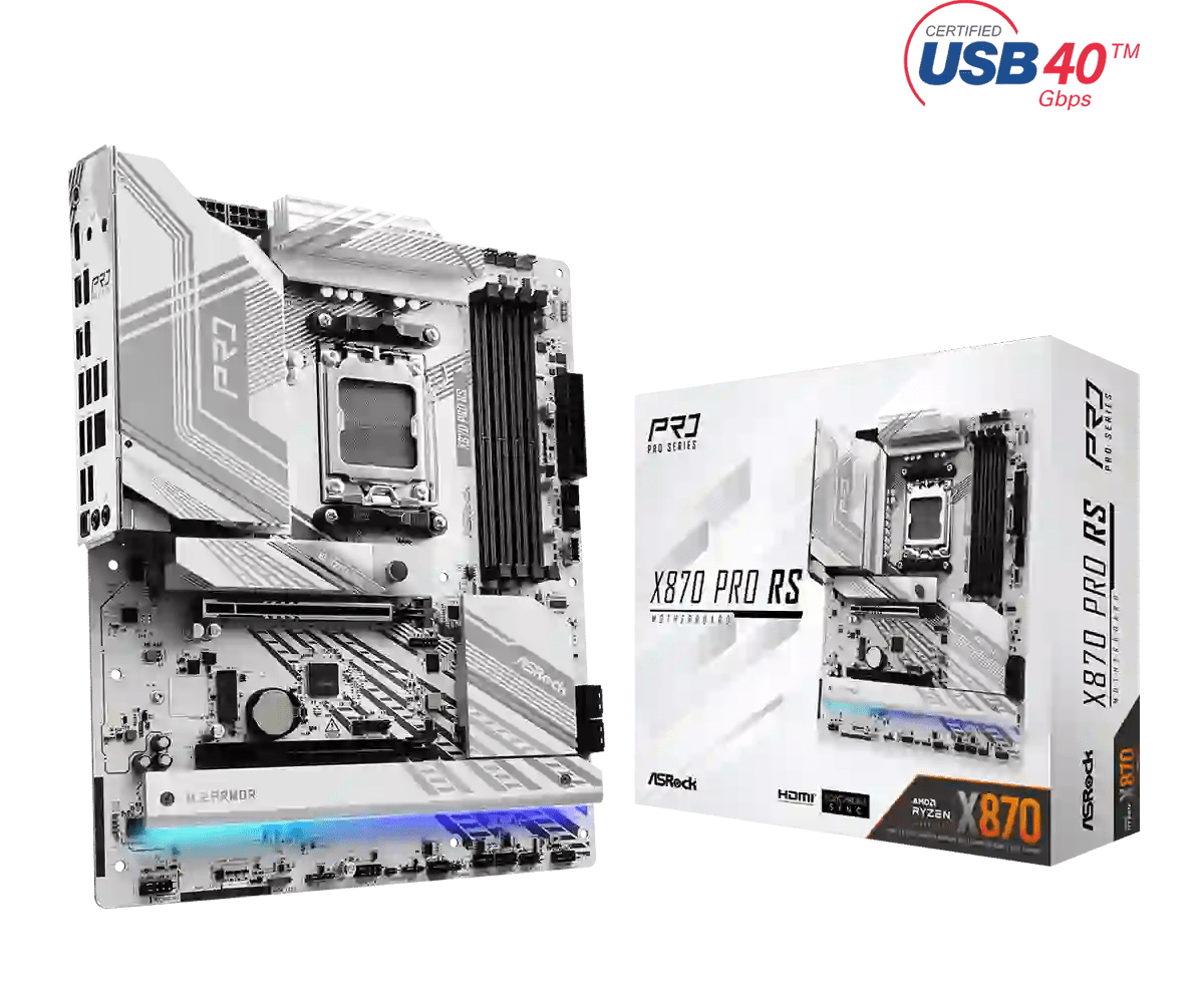 ASRock X870 Pro RS AMD AM5 Socket Gaming Motherboard | 90 - MXBPZ0 - A0UAYZ - 4710483949326 - Vektra Computers LLC