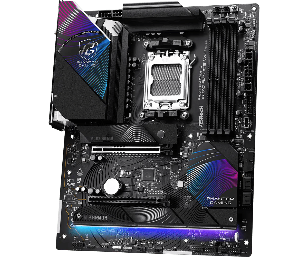 ASRock X870 Riptide WiFi AMD AM5 Socket Gaming Motherboard | 90 - MXBPP0 - A0UAYZ - 4710483949357 - Vektra Computers LLC