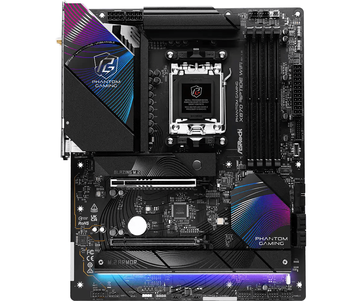 ASRock X870 Riptide WiFi AMD AM5 Socket Gaming Motherboard | 90 - MXBPP0 - A0UAYZ - 4710483949357 - Vektra Computers LLC