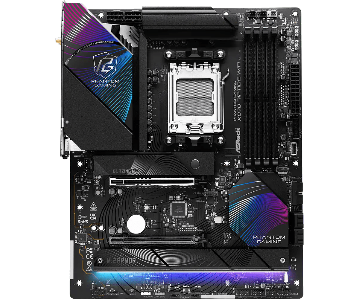 ASRock X870 Riptide WiFi AMD AM5 Socket Gaming Motherboard | 90 - MXBPP0 - A0UAYZ - 4710483949357 - Vektra Computers LLC