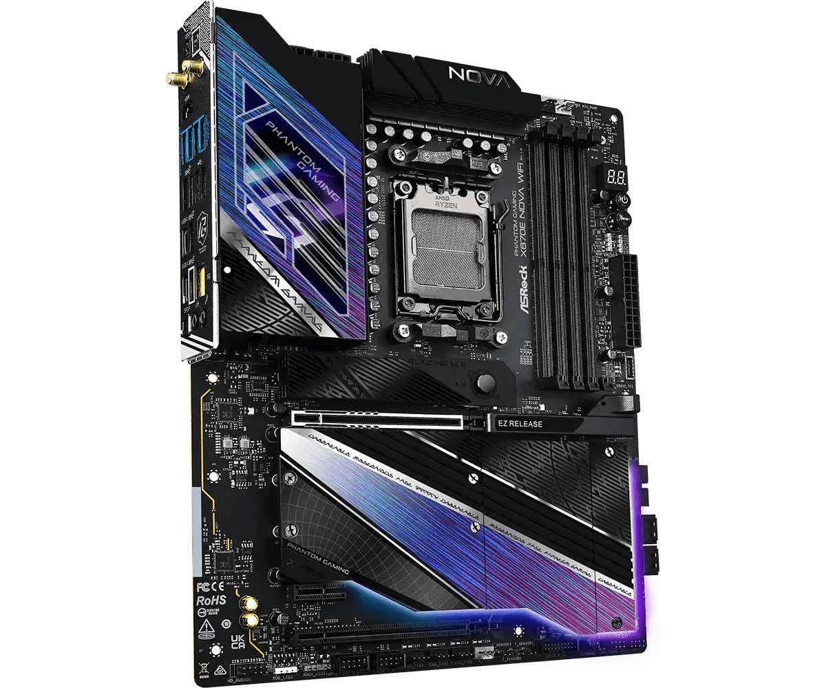 ASRock X870E Nova WiFi AMD AM5 Socket Gaming Motherboard | 90 - MXBPX0 - A0UAYZ - 801964409720 - Vektra Computers LLC