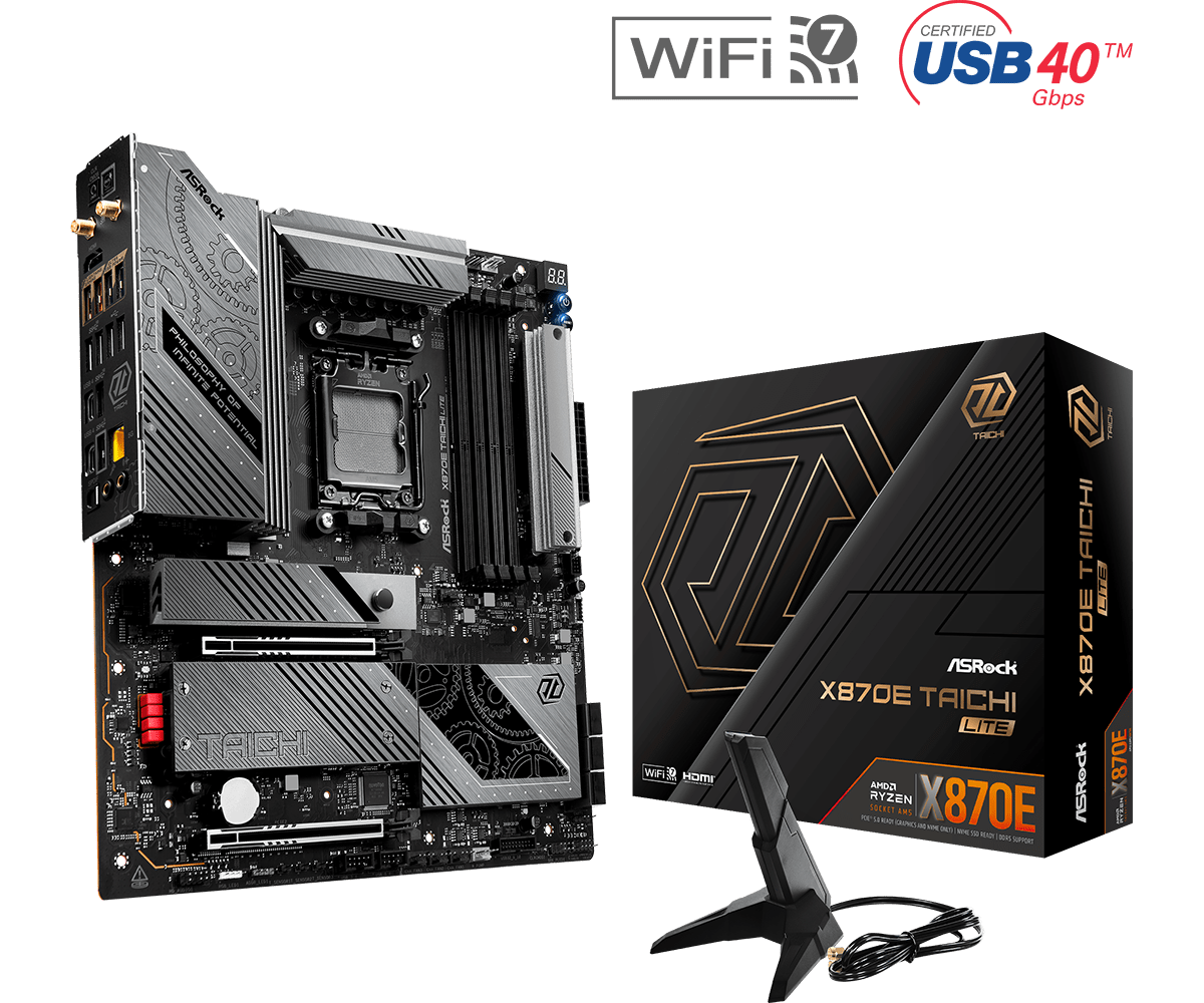 ASRock X870E Taichi Lite AMD AM5 Socket Gaming Motherboard | - Vektra Computers LLC