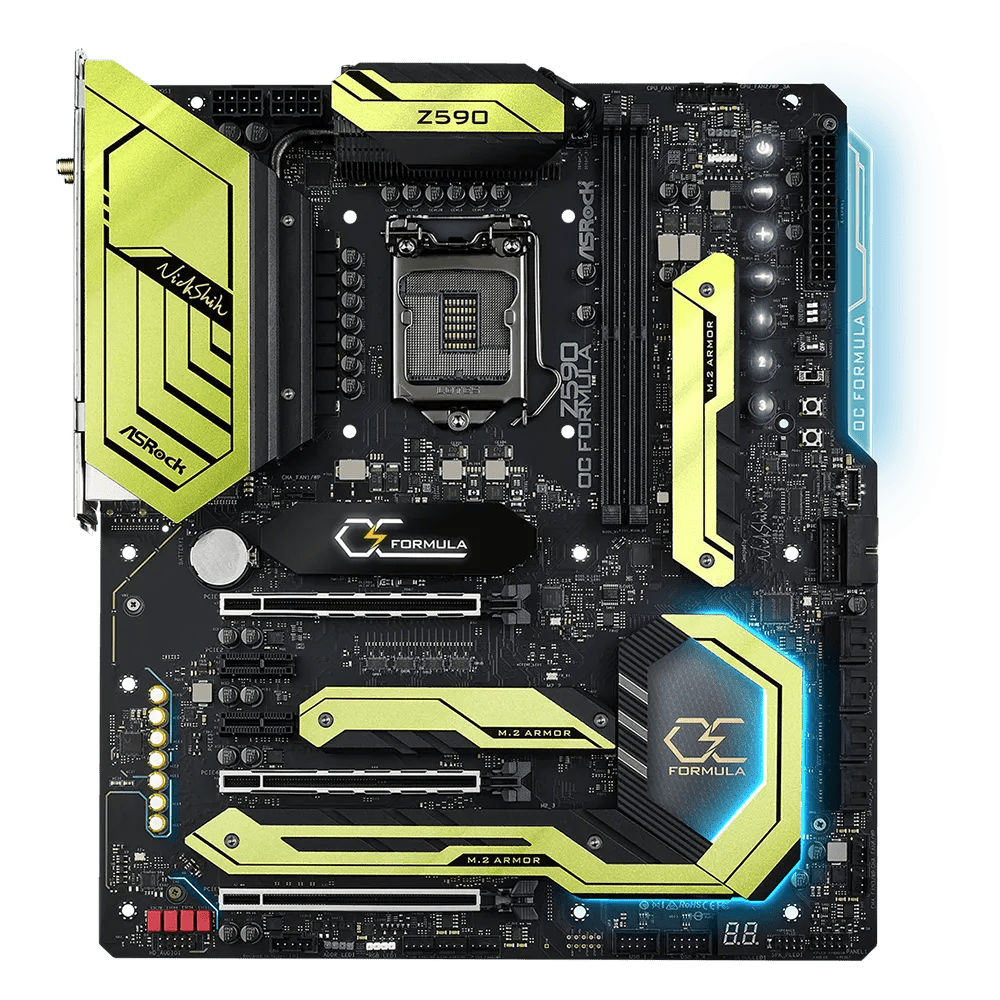 ASRock Z590 OC Formula Intel 500 Series ATX Motherboard | 90 - MXBFS0 - A0UAYZ | - Vektra Computers LLC