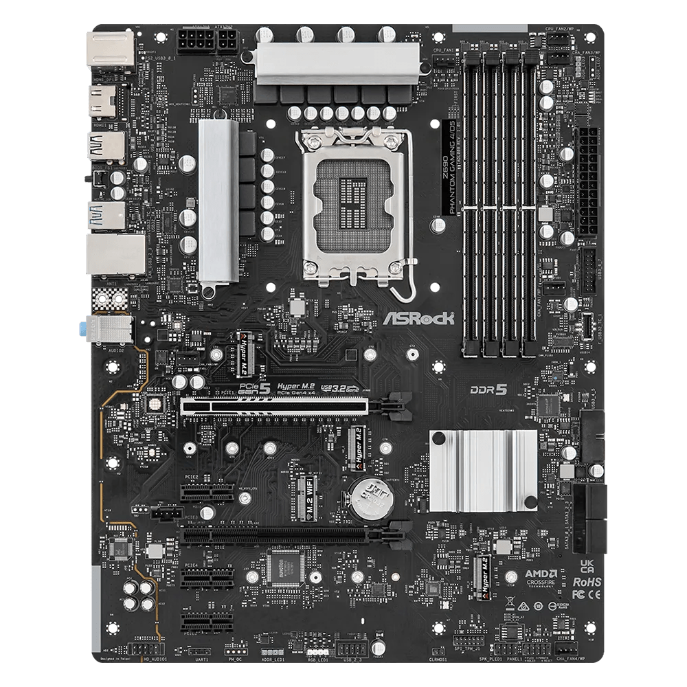 ASRock Z690 Phantom Gaming 4/D5 Intel 600 Series ATX Motherboard | 90 - MXBI60 - A0UAYZ | - Vektra Computers LLC