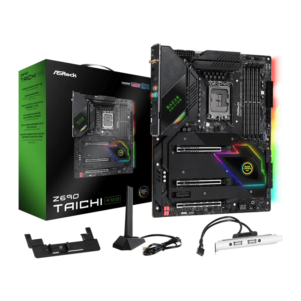 ASRock Z690 Taichi Razer Edition Intel 600 Series ATX Motherboard | 90 - MXBIA0 - A0UAYZ | - Vektra Computers LLC