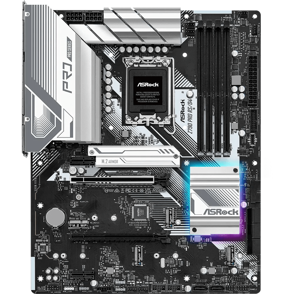 ASRock Z790 Pro RS/D4 700 Series Intel Motherboard | 90 - MXBJL0 - A0UAYZ | - Vektra Computers LLC