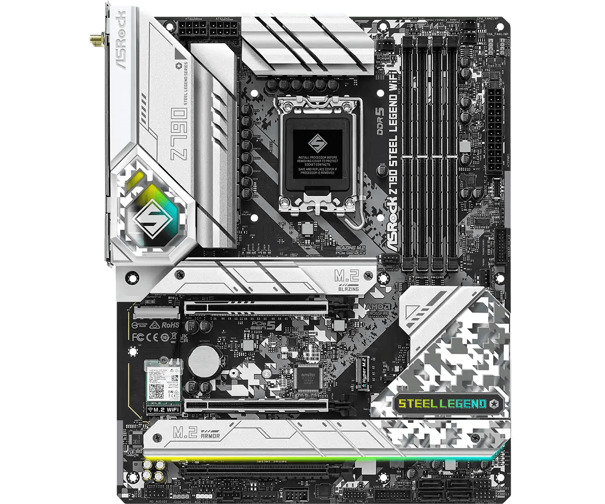 ASRock Z790 Steel Legend WiFi LGA 1700 Socket Intel Motherboard | 90 - MXBKD0 - A0UAYZ - Vektra Computers LLC