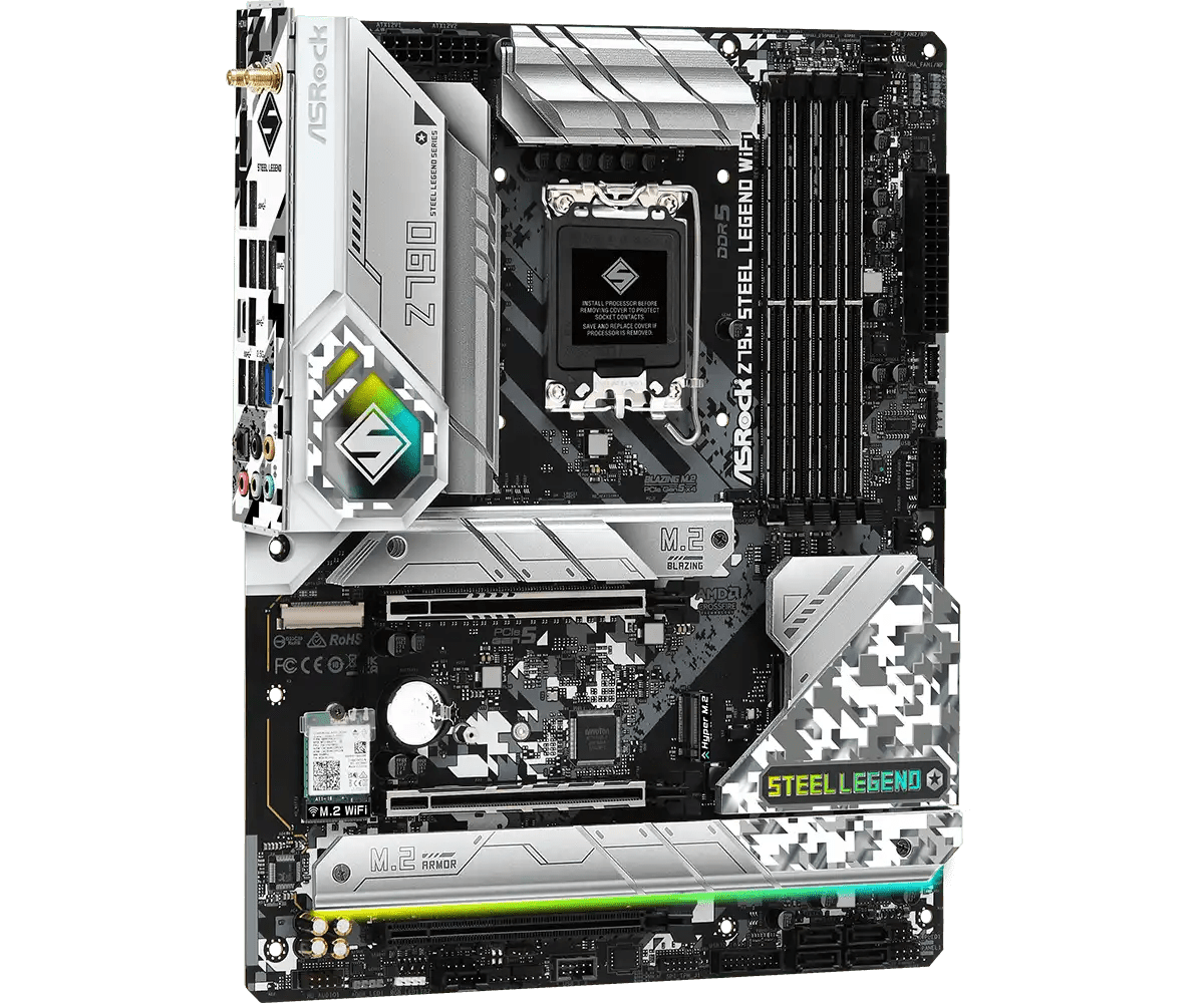 ASRock Z790 Steel Legend WiFi LGA 1700 Socket Intel Motherboard | 90 - MXBKD0 - A0UAYZ - Vektra Computers LLC