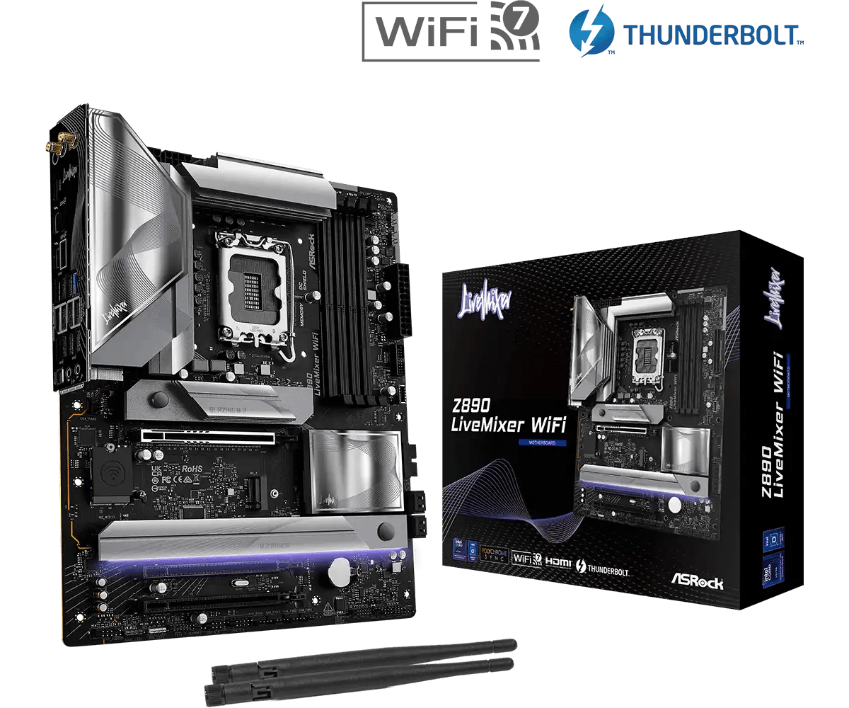 ASRock Z890 LiveMixer WiFi Motherboard | 90 - MXBPE0 - A0UAYZ - Vektra Computers LLC