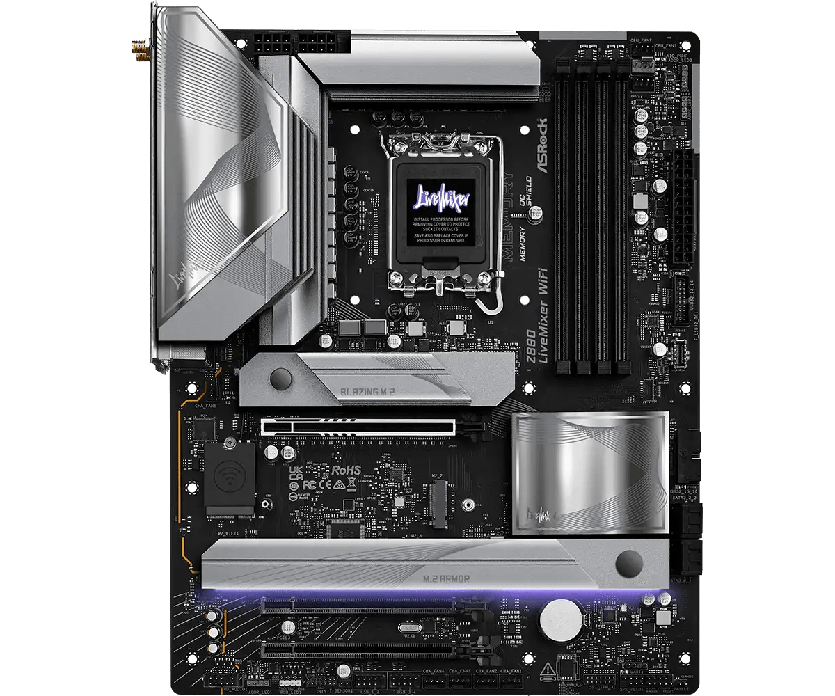 ASRock Z890 LiveMixer WiFi Motherboard | 90 - MXBPE0 - A0UAYZ - Vektra Computers LLC