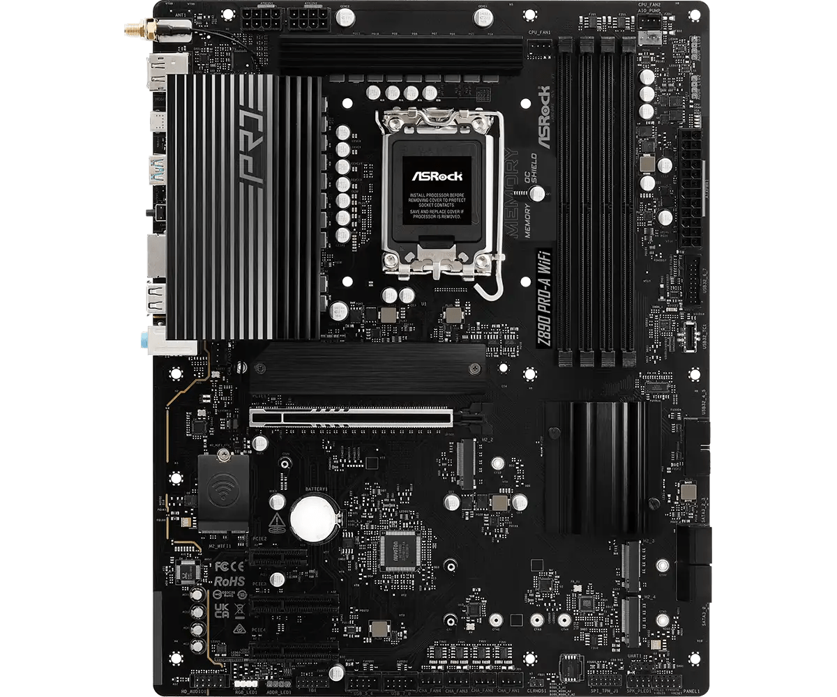 ASRock Z890 Pro - A WiFi LGA1851 Gaming Motherboard - Vektra Computers LLC