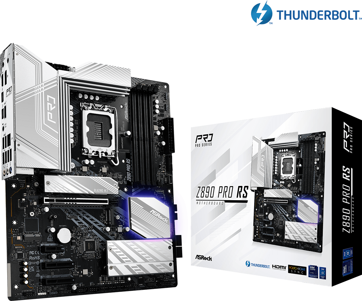 ASRock Z890 Pro RS Motherboard | 90 - MXBP10 - A0UAYZ - 4710483947452 - Vektra Computers LLC