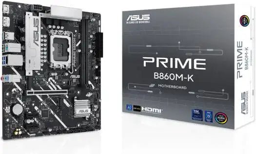 ASUS Prime B860M - K LGA 1851 Micro - ATX Motherboard LGA 1851 Micro - ATX Motherboard, Intel B860 Chipset, 2x DIMM DDR5 Slots, Up to 128GB Max Memory, 1x PCIe 4.0 x16 Slot, 2x M.2 Slots | 90MB1JT0 - M0EAY0 - 289 - Vektra Computers LLC