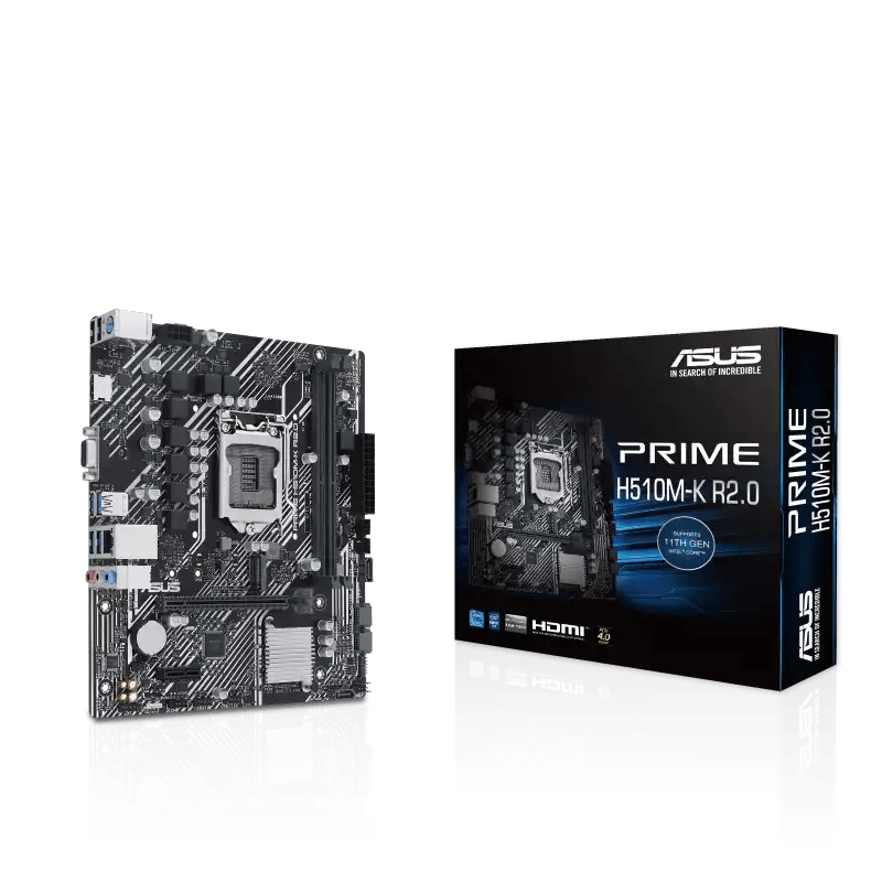 ASUS PRIME H510M - K R2.0 Intel 500 Series mATX Motherboard | 90MB1E80 - M0EAY0 | - Vektra Computers LLC