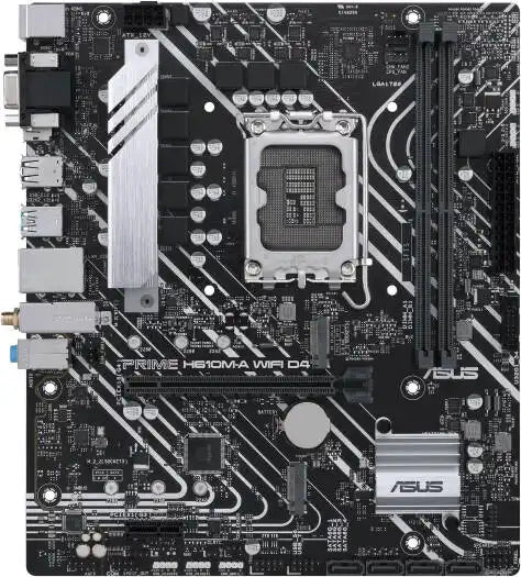 ASUS Prime H610M - A WiFi LGA 1700 Micro ATX Motherboard, 2x DDR4 DIMM Slots, Up to 64GB Max Memory, 1x PCIe 4.0 x16 SafeSlot Slot, 2x M.2 Slots, WiFi & Bluetooth Connectivity | 90MB1C80 - M0EAY0 - 289 - Vektra Computers LLC