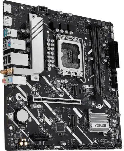 ASUS Prime H810M - A WiFi LGA 1851 Micro - ATX Motherboard, Intel H810 Chipset, 2x DIMM DDR5 Slots, Up to 128GB Max Memory, 1x PCIe 4.0 x16 Slot, 2x M.2 Slot, WiFi & BT Connectivity | 90MB1KJ0 - M0EAY0 - 289 - Vektra Computers LLC